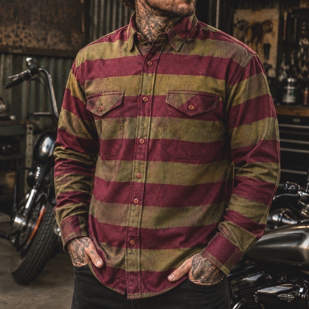 Dixxon Flannel Co Krueger‎ Freddy Horror Striped Flannel Shirt Mens XL  A2